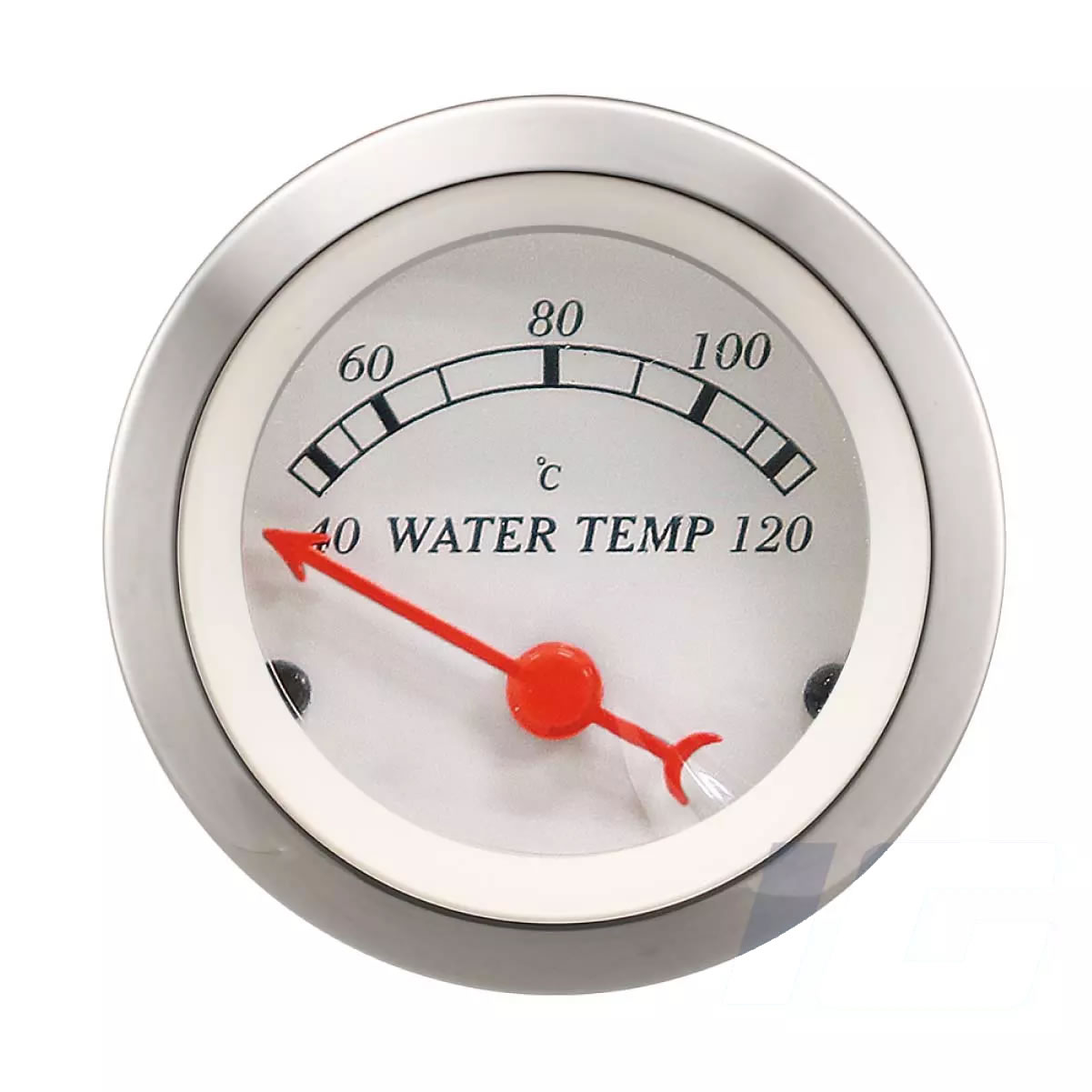 White Face Red Needle - Water Temp Gauge With Sensor For Vintage Car
